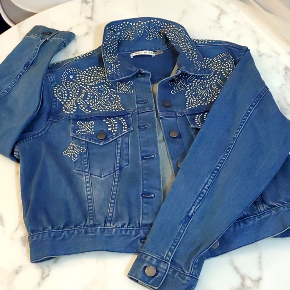 Alice+Olivia Jean jacket L